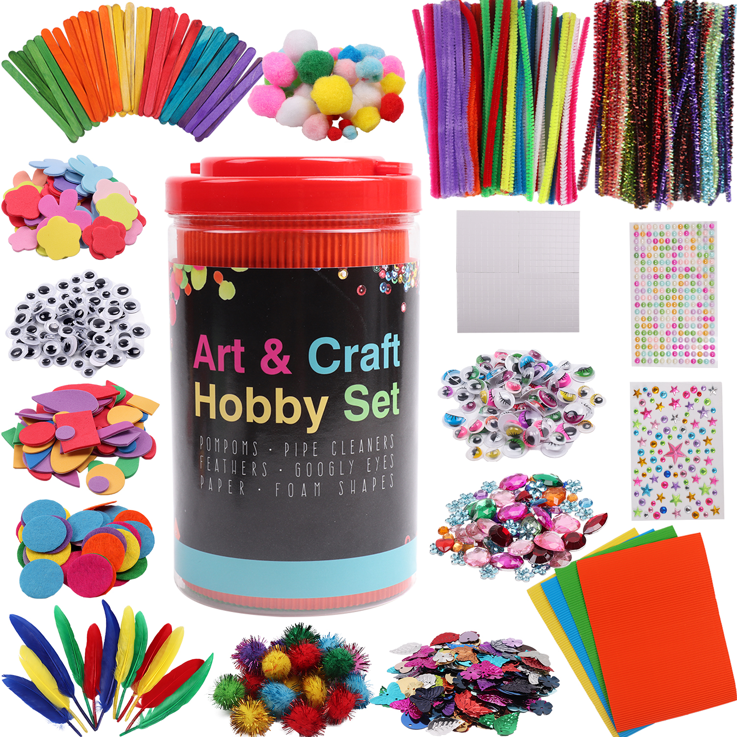 Hiveseen Arts and Crafts Supplies, Craft Materials Kits for Kids